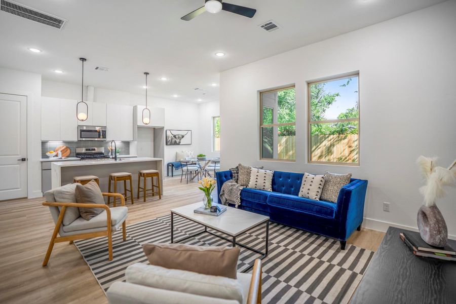 Furnished interior view inside a new home in , Houston (Image 10).