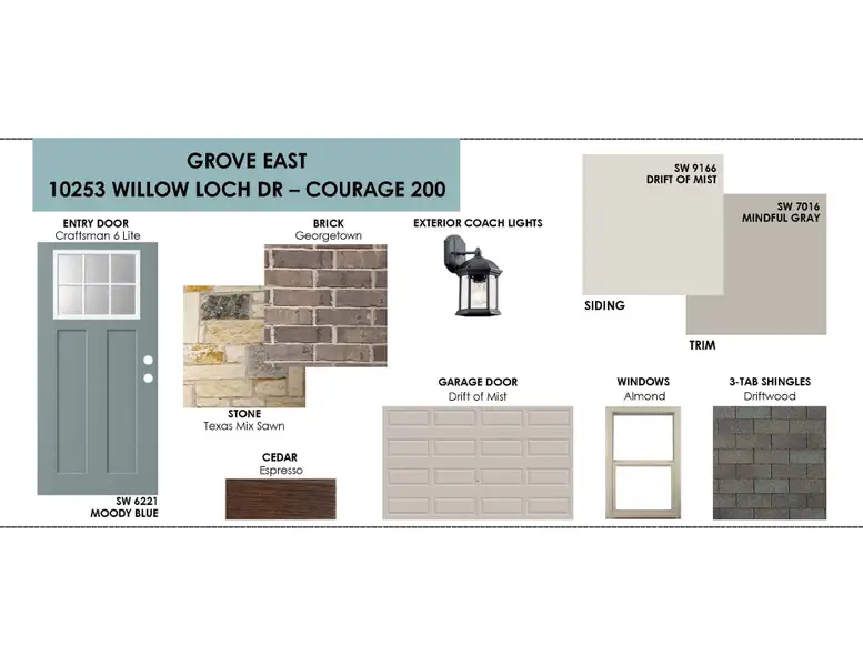 Sample of building materials used in homes in Grove East, Temple (Image 3).