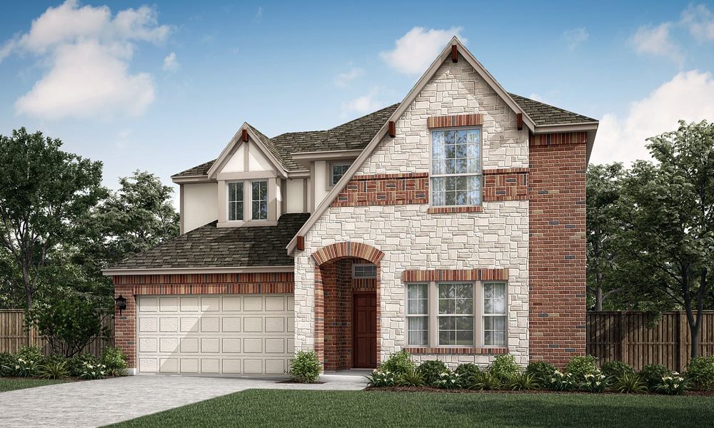 Representative exterior photo of a completed home built from the Garland by Pacesetter Homes in Creekview Meadows, Pilot Point, TX (Image 19).