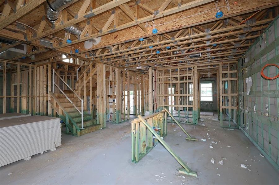 In-progress construction of a new home in Center Lake on the Park, St. Cloud, FL (Image 14).