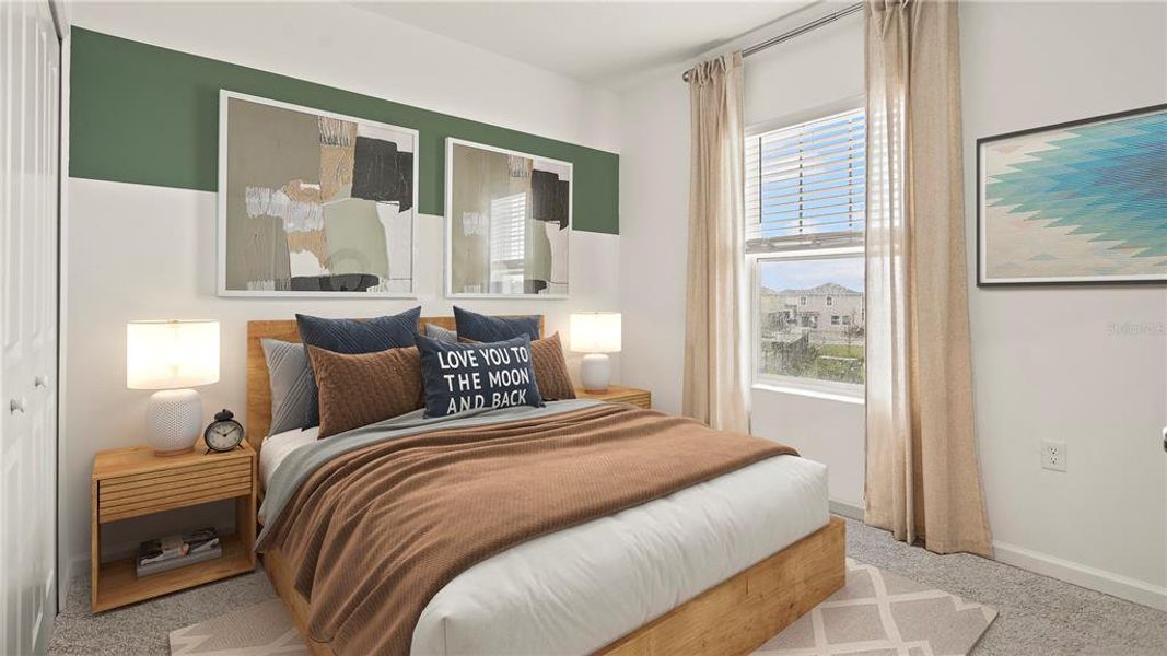 Furnished interior view inside a new home in , Clermont (Image 11). Furnished interior view inside a new home in , Clermont (Image 11).