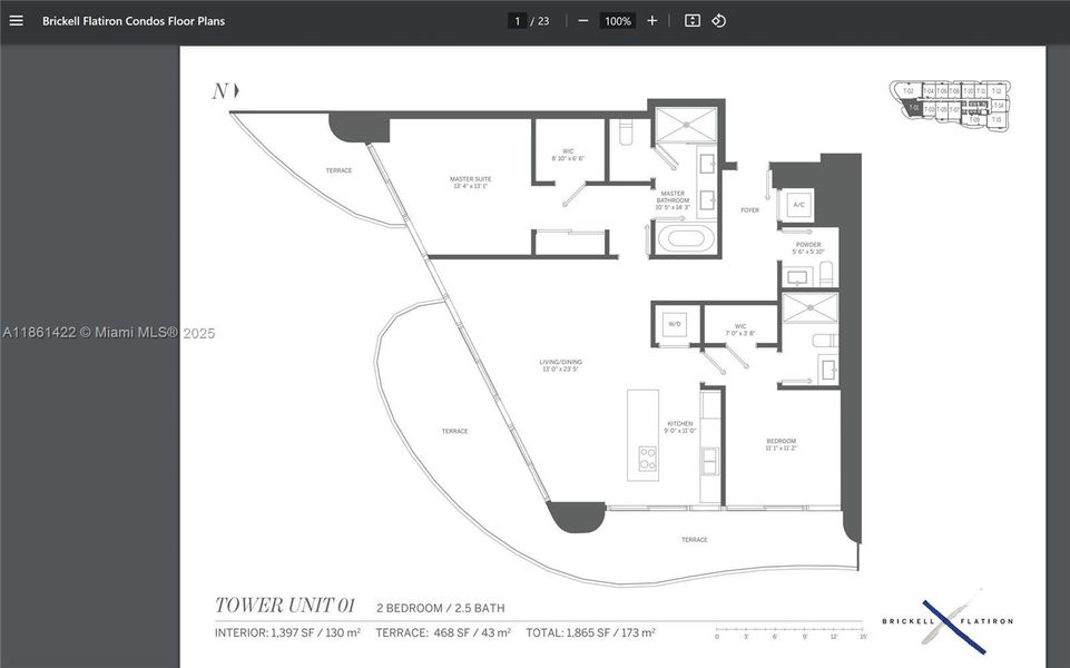 2D floor plan layout of this home in , Miami, FL (Image 2).