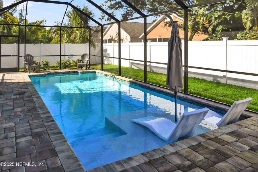 Exterior details and patio area of a home in Seaside Vista, St. Augustine (Image 31). Exterior details and patio area of a home in Seaside Vista, St. Augustine (Image 31).