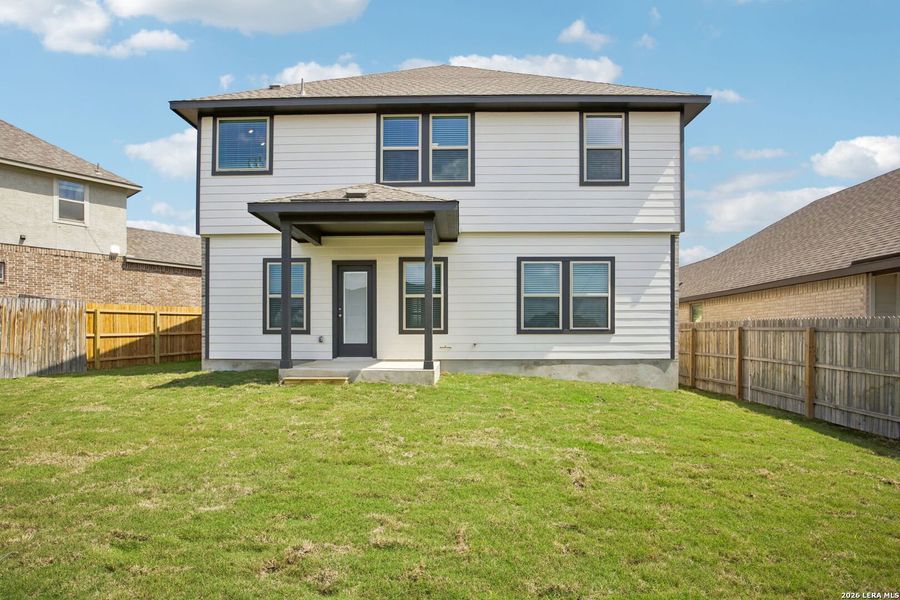 Exterior details and patio area of a home in Arcadia Ridge - Premier Series, San Antonio (Image 28).