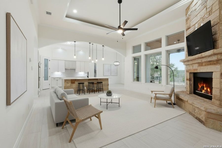 Furnished interior view inside a new home in , Spring Branch (Image 9). Furnished interior view inside a new home in , Spring Branch (Image 9).