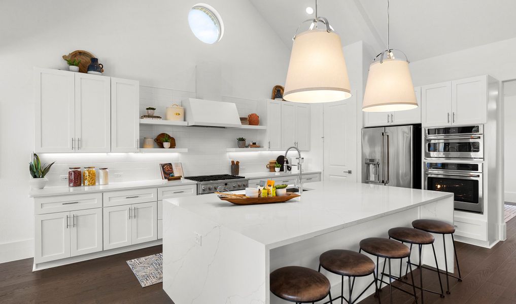 Kitchen with ample cabinet space