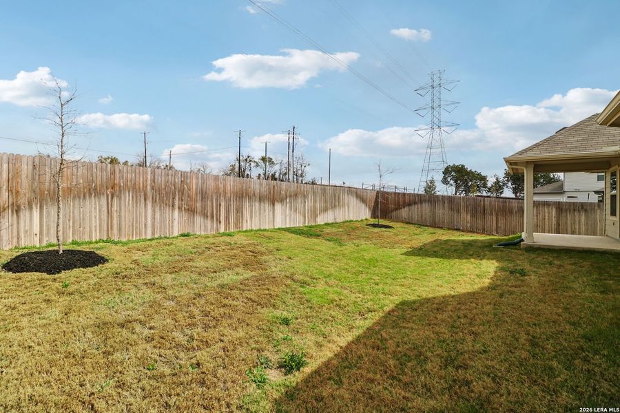 Exterior details and patio area of a home in Legendary Trails - Classic Series, Cibolo (Image 3).