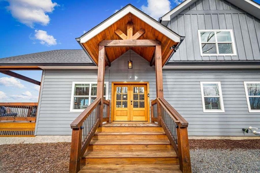 Exterior details and patio area of a home in , Talking Rock (Image 30).