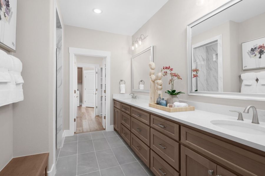 Representative furnished interior of a home built from the Verona 2 by Ladera Texas in Ladera at Timberbrook, Justin (Image 9).