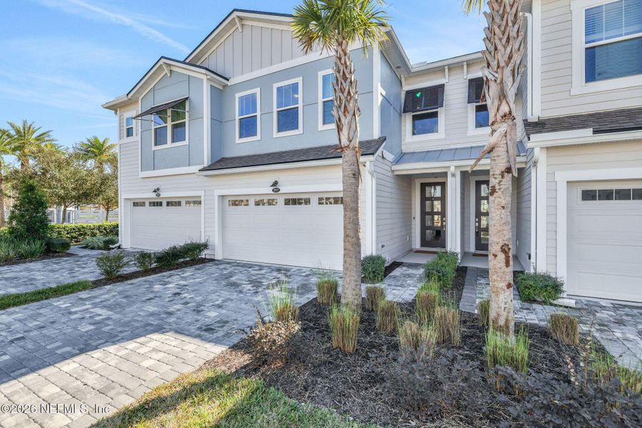 Front exterior of a new home in , Jacksonville, FL, highlighting curb appeal (Image 29).
