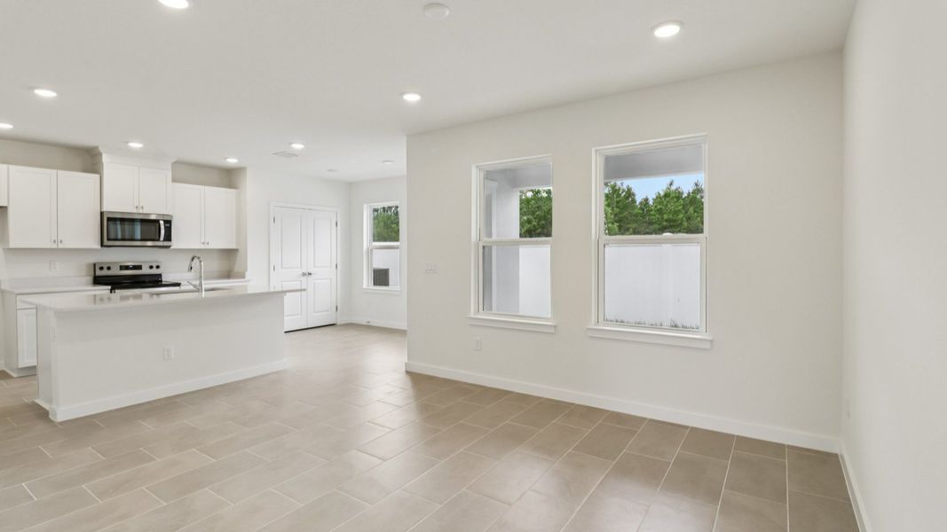Representative furnished interior of a home built from the Carmel - Interior by DRB Homes in Cyrene at Harmony, St. Cloud (Image 4). Representative furnished interior of a home built from the Carmel - Interior by DRB Homes in Cyrene at Harmony, St. Cloud (Image 4).