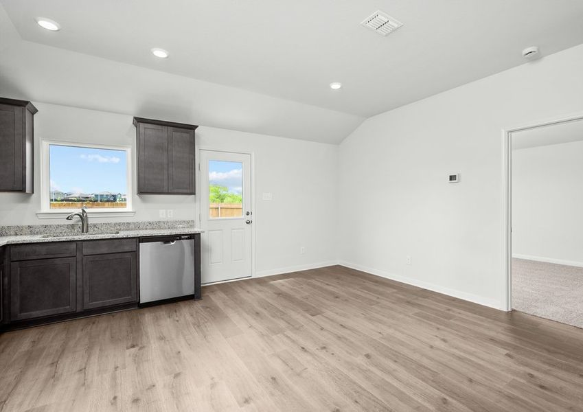 The dining area is a great space to make memories.