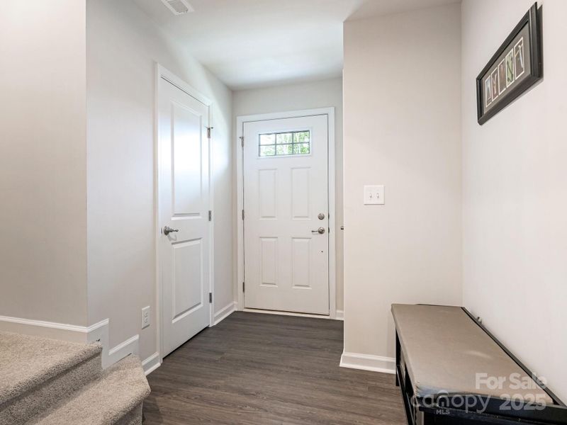 Front entry on lower level.