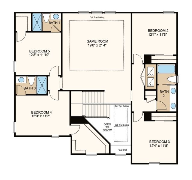 2D floor plan layout of this home in Windward Preserve, Cocoa, FL (Image 3).