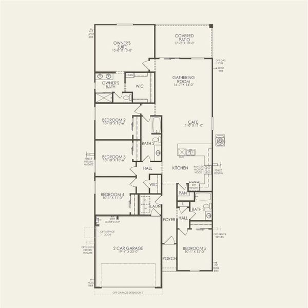 2D floor plan layout for the Vervain by Pulte Homes in Shadow Ridge, Avondale, AZ (Image 3). 2D floor plan layout for the Vervain by Pulte Homes in Shadow Ridge, Avondale, AZ (Image 3).