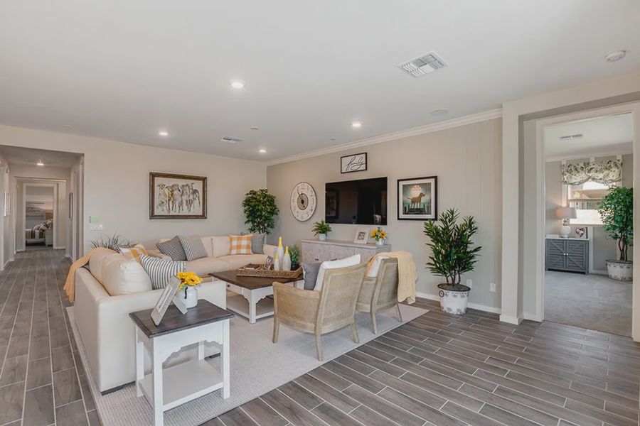 Representative furnished interior of a home built from the Crystal by Elliott Homes in Forté at Granite Vista, Waddell (Image 9).