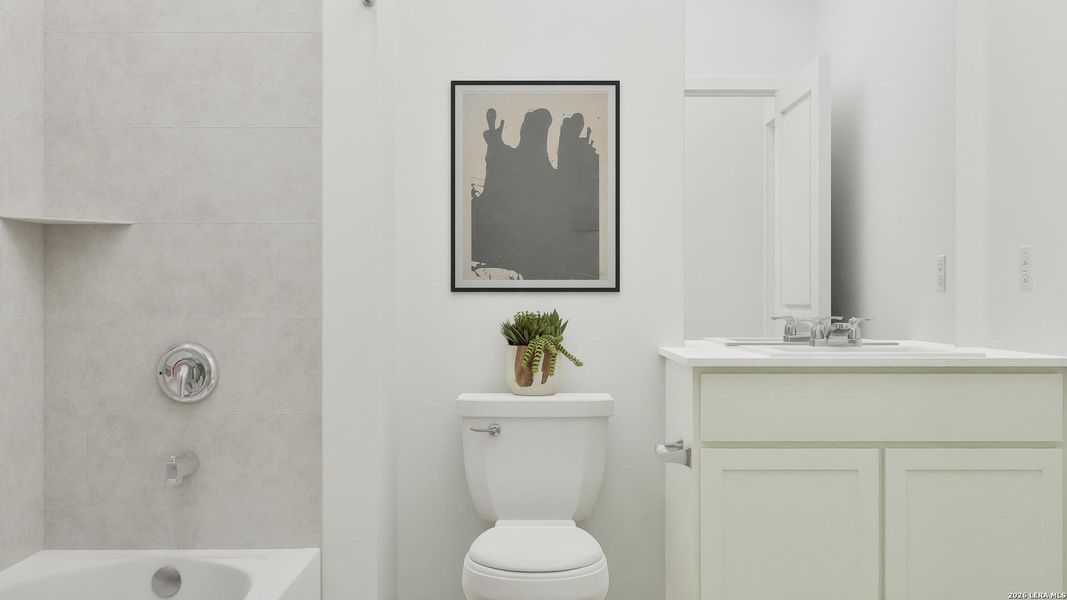 Furnished interior view inside a new home in Stone Garden, Elmendorf (Image 14). Furnished interior view inside a new home in Stone Garden, Elmendorf (Image 14).