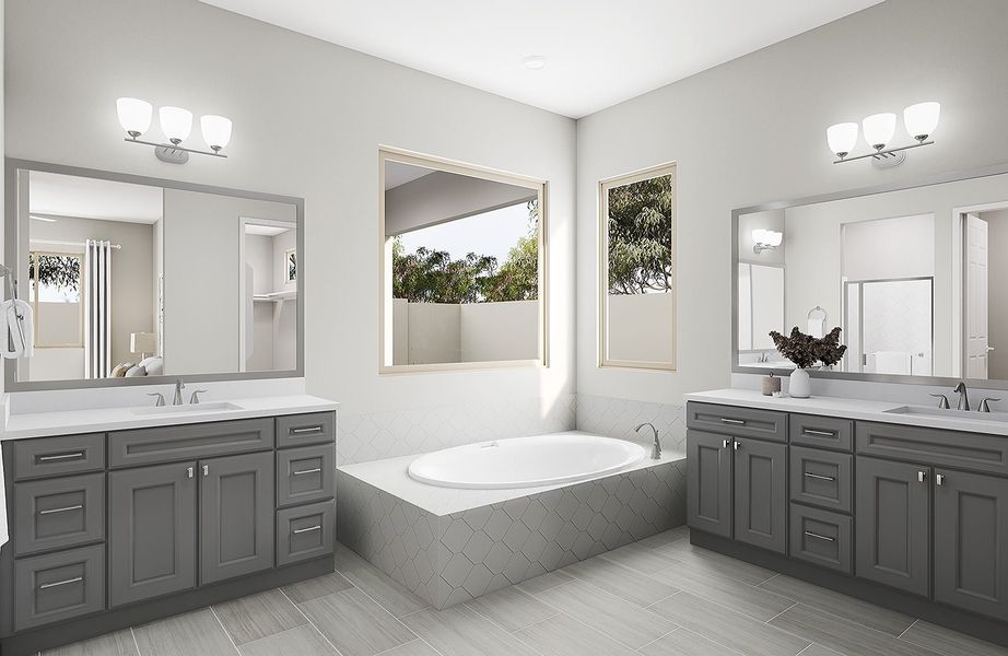 Representative furnished interior of a home built from the Spring Plan 50-2 by Tri Pointe Homes in Camerano at Abel Ranch, Goodyear (Image 10).