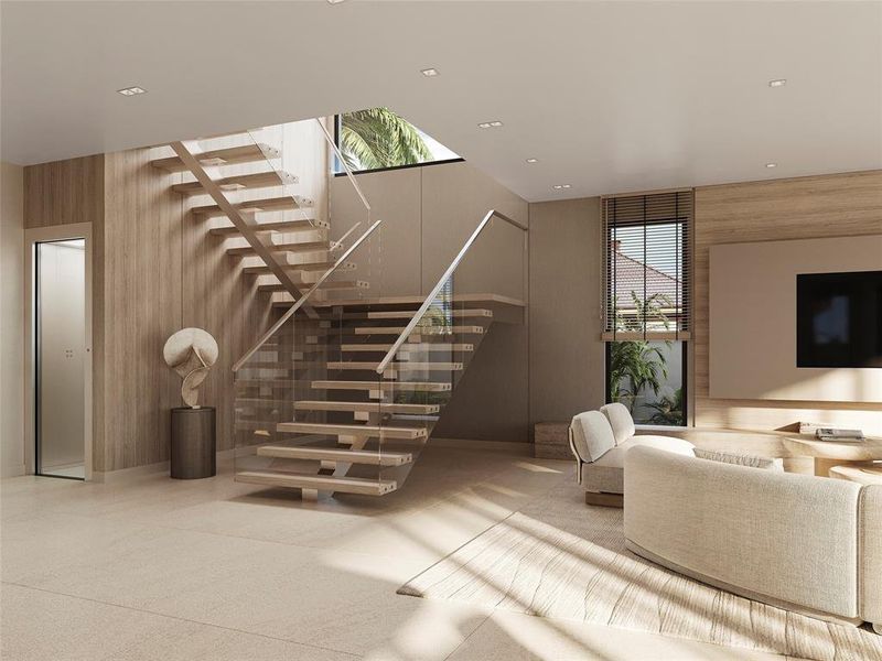 Furnished interior view inside a new home in , Fort Lauderdale (Image 4). Furnished interior view inside a new home in , Fort Lauderdale (Image 4).