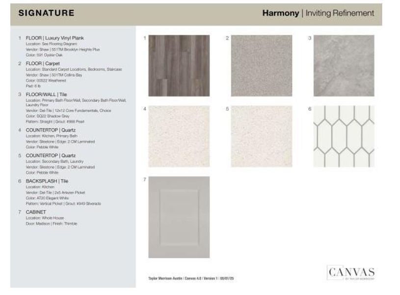 1609 Lorant Lane design selections! This home is currently under construction and selections are subject to change