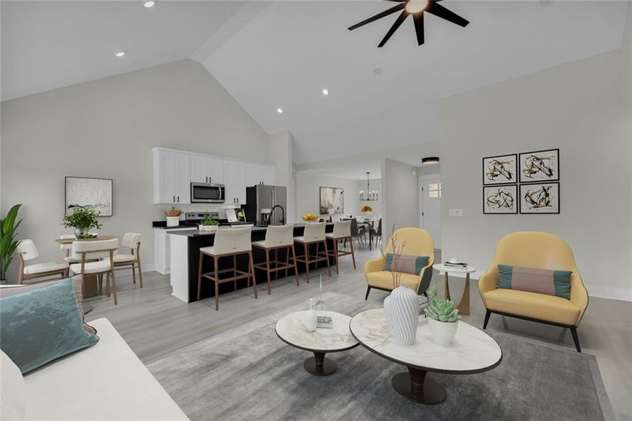 Furnished interior view inside a new home in , Toccoa (Image 11).