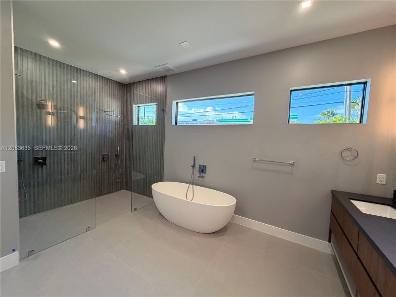 Furnished interior view inside a new home in , Miami (Image 8).