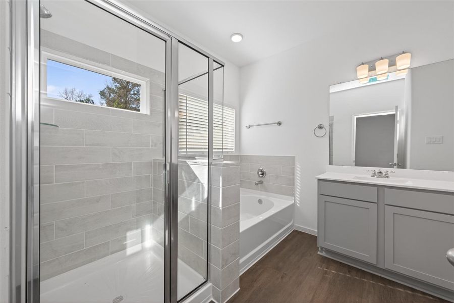 Furnished interior view inside a new home in Enclave at Willis, Willis (Image 10).