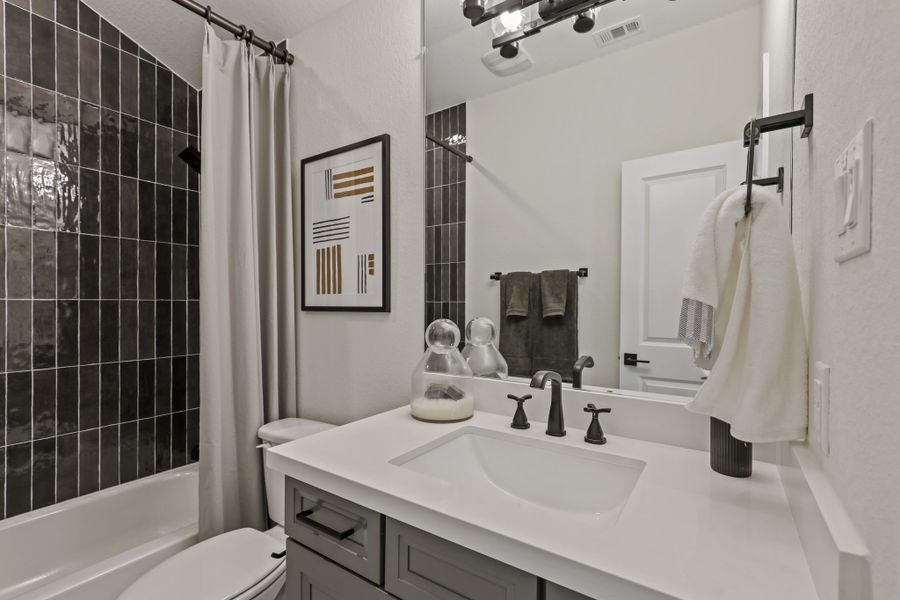 Furnished interior view inside a new home in Bridgeland 45', 50', 70', Cypress (Image 8).