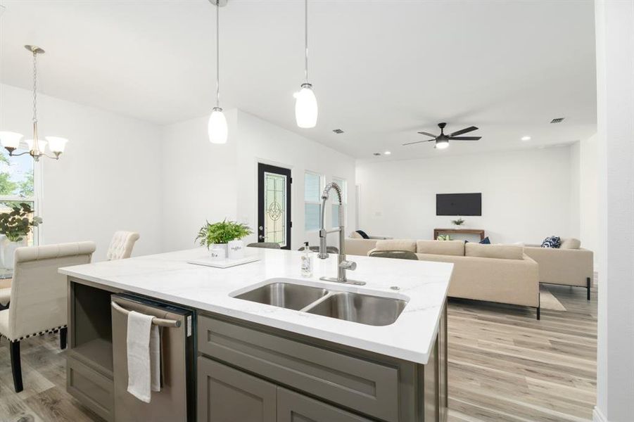 Furnished interior view inside a new home in , Gun Barrel City (Image 9).