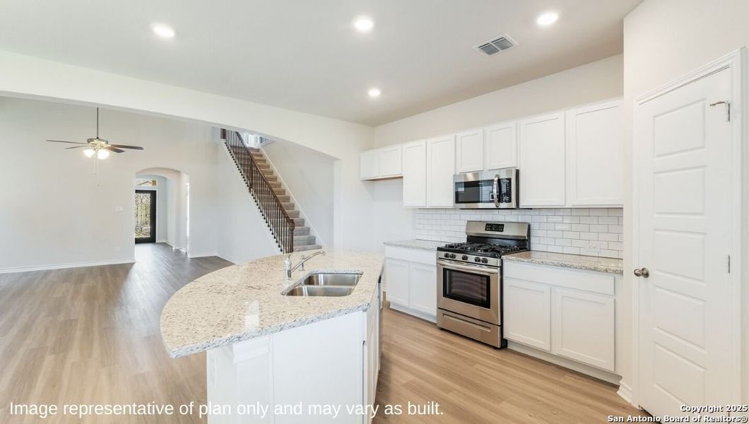 Furnished interior view inside a new home in Brookstone Creek, San Antonio (Image 4).