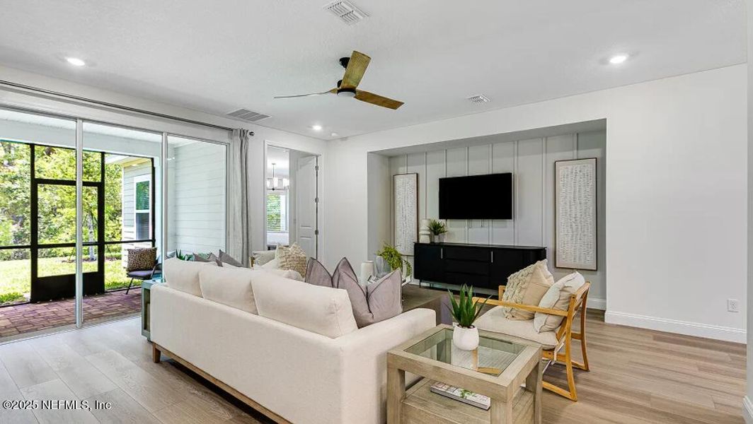 Furnished interior view inside a new home in Russell Retreat, Green Cove Springs (Image 15). Furnished interior view inside a new home in Russell Retreat, Green Cove Springs (Image 15).