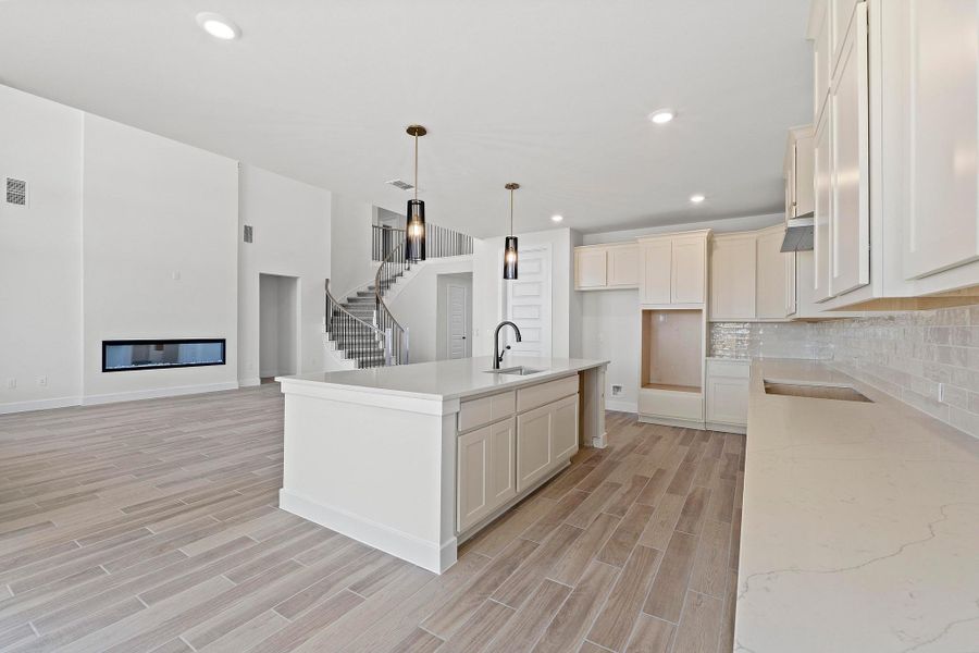 Furnished interior view inside a new home in Lariat, Liberty Hill (Image 9).