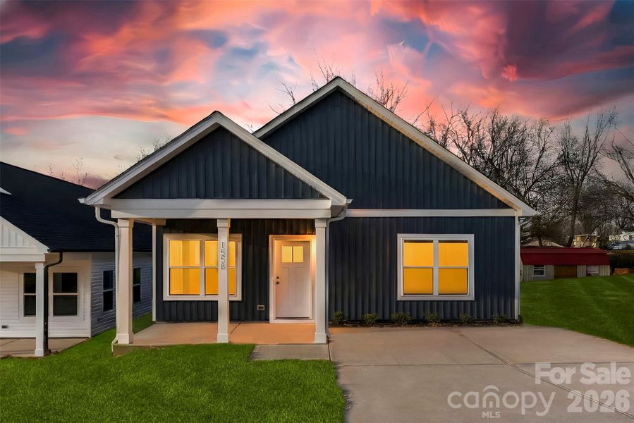 Front exterior of a new home in , Hickory, NC, highlighting curb appeal (Image 20).