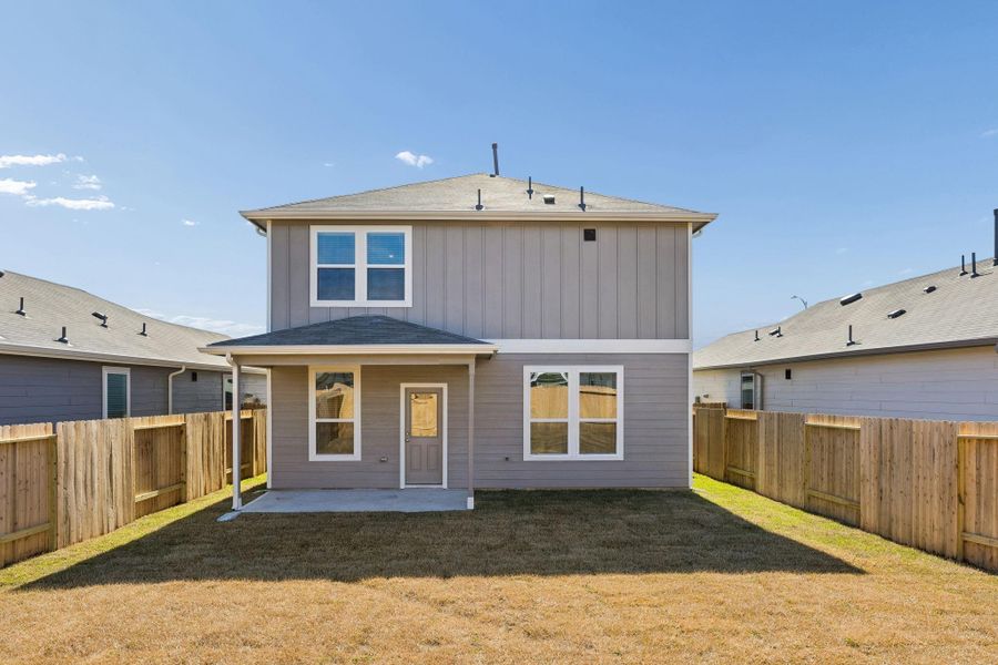 Exterior details and patio area of a home in Decker Farms, Magnolia (Image 2).