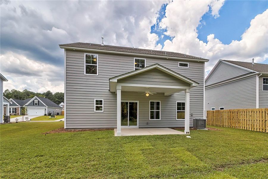 This newly constructed residence features a charmi