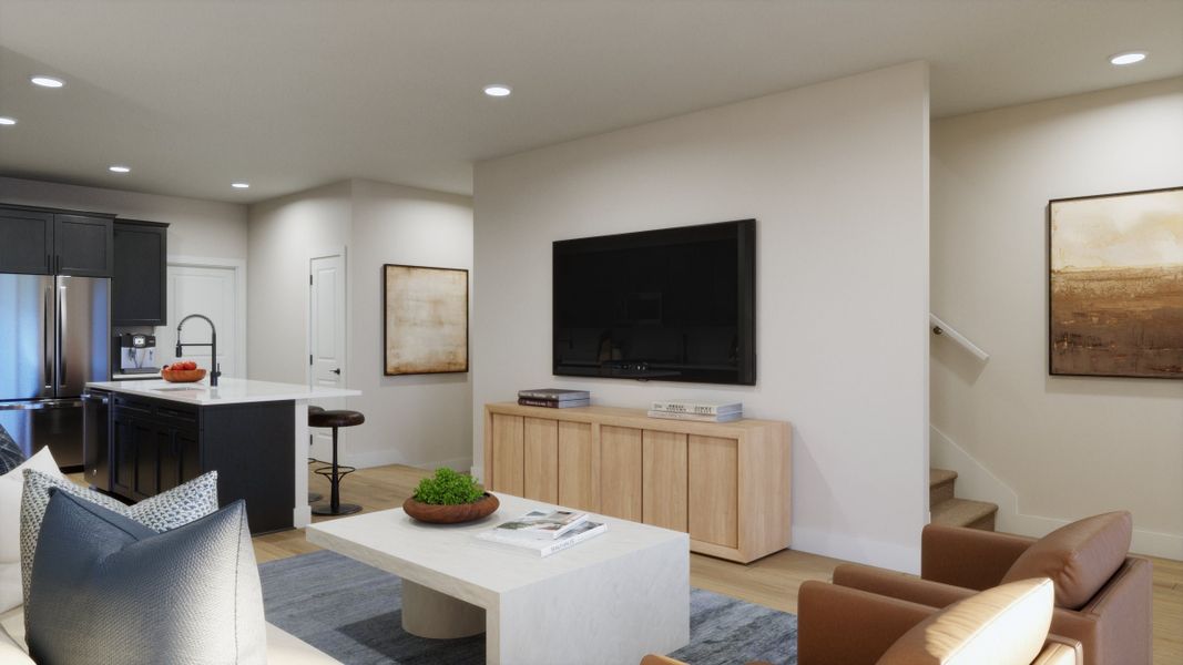 Representative furnished interior of a home built from the B End Unit by Trumark Homes in Hillcrest Creek, Arvada (Image 4).