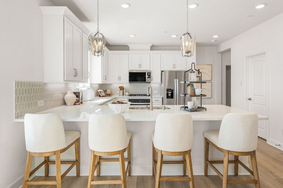 Furnished interior view inside a new home in Waterbend, Euless (Image 6).