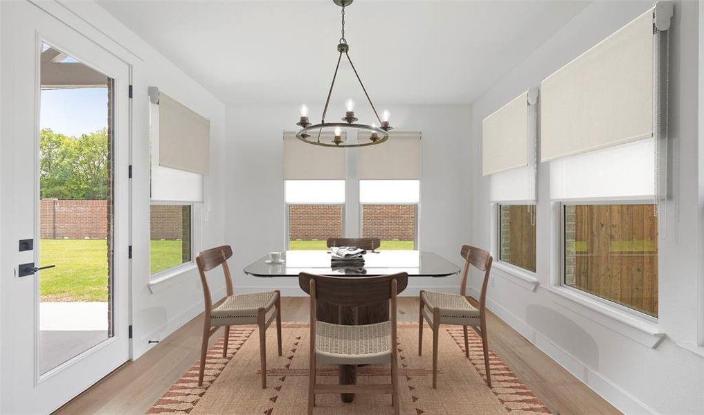 Furnished interior view inside a new home in Kreymer at the Park, Wylie (Image 10).