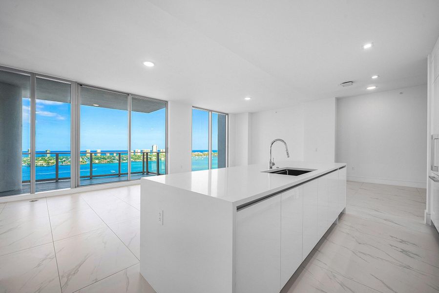 KITCHEN VIEW INTO GREAT ROOM
