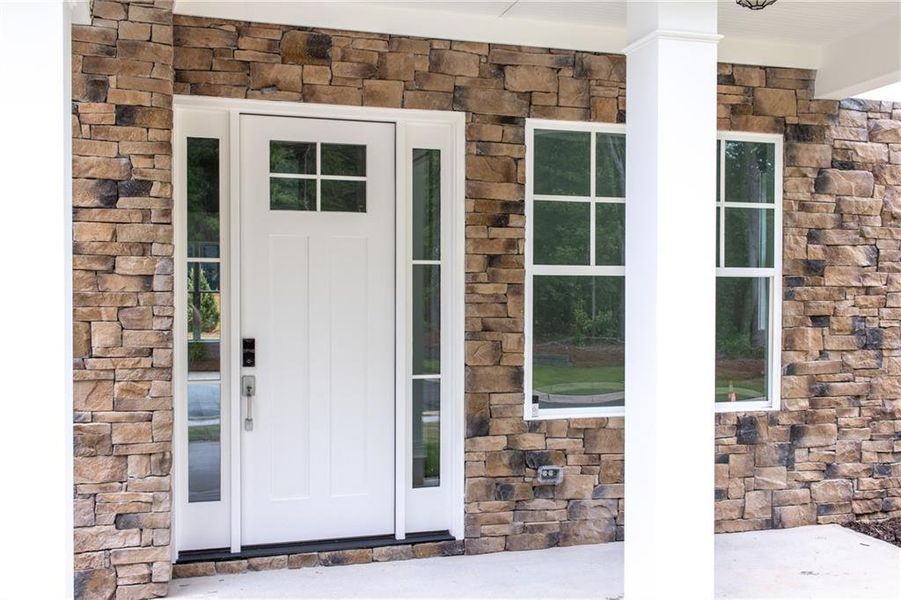 Exterior details and patio area of a home in , Marietta (Image 24).