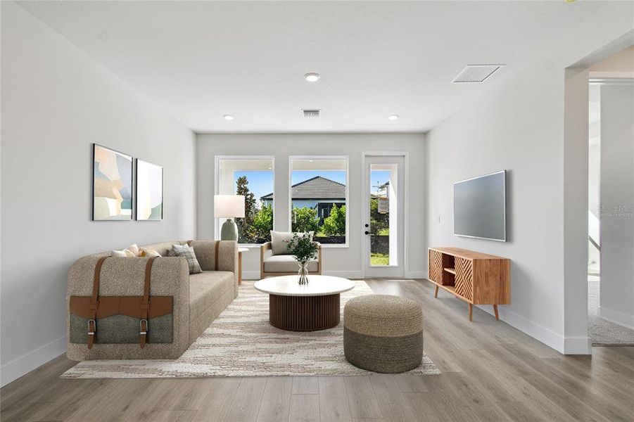 Furnished interior view inside a new home in Vistera of Venice – Garden Series, Nokomis (Image 4). Furnished interior view inside a new home in Vistera of Venice – Garden Series, Nokomis (Image 4).