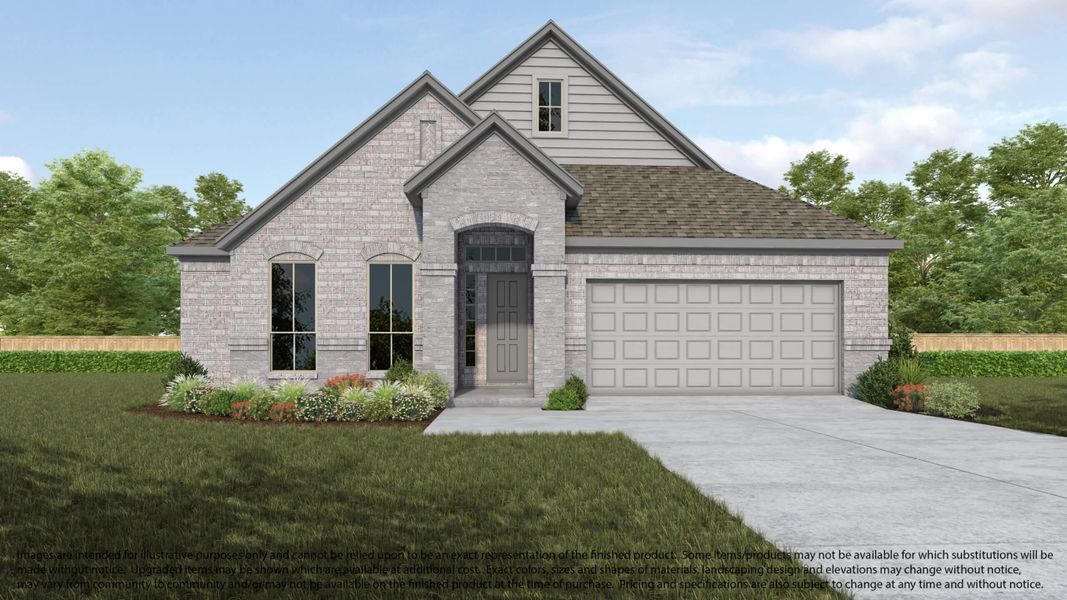 Representative exterior photo of a completed home built from the 624 by Long Lake Ltd. in Barton Creek Ranch, Conroe, TX (Image 2). Representative exterior photo of a completed home built from the 624 by Long Lake Ltd. in Barton Creek Ranch, Conroe, TX (Image 2).