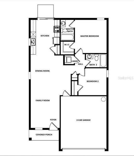 2D floor plan layout of this home in Poinciana, Poinciana, FL (Image 3).