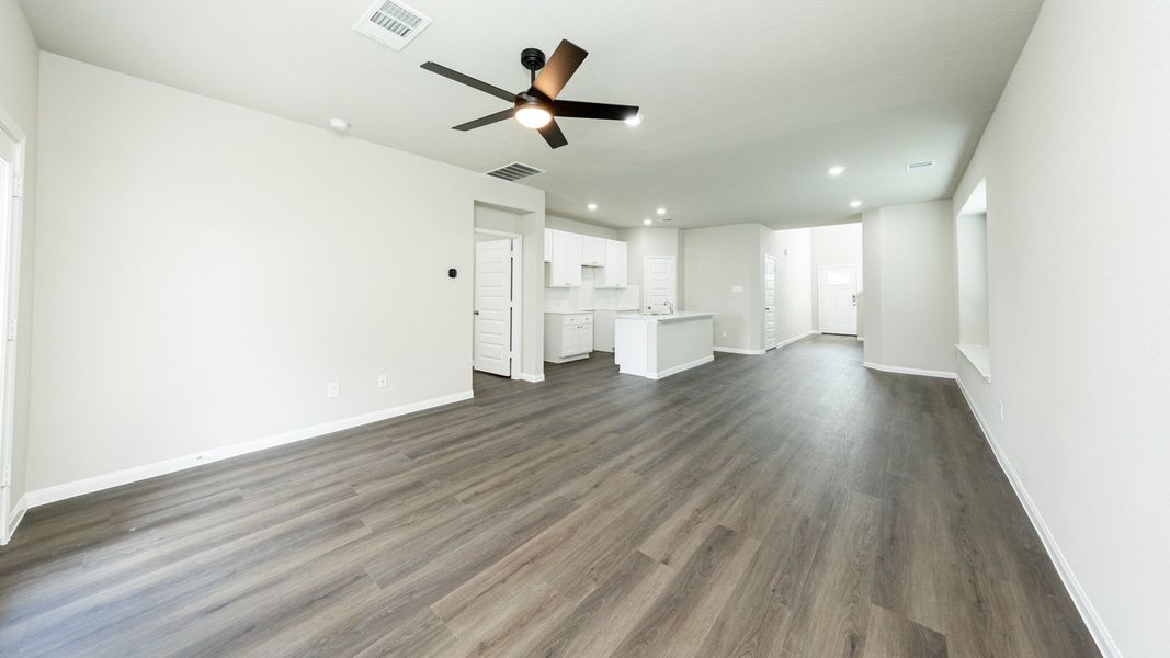 Family Room to Dining Area and Kitchen Family Room to Dining Area and Kitchen