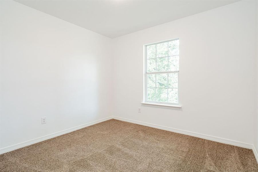 Empty room with a healthy amount of sunlight and carpet flooring