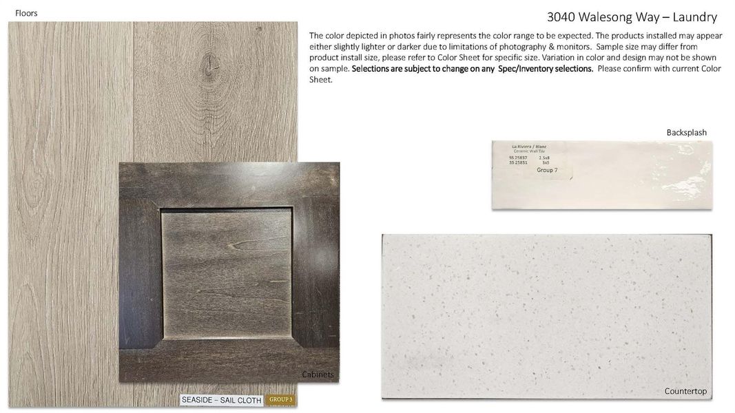 Sample of building materials used in homes in Leander Estates, Leander (Image 8).