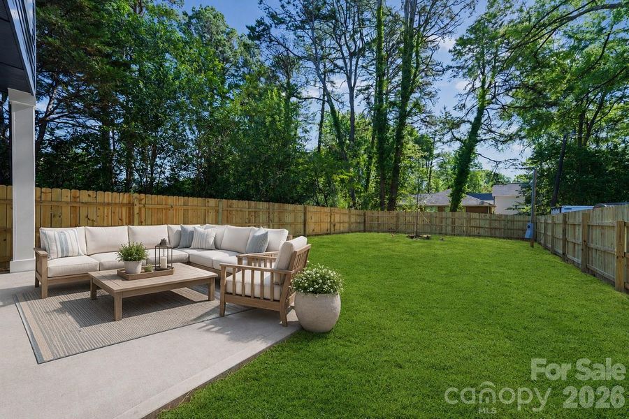 Grass is virtually enhanced.  Lawn has been seeded