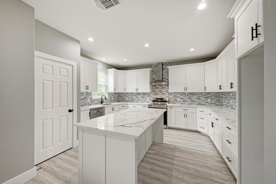 Furnished interior view inside a new home in , Paige (Image 9).