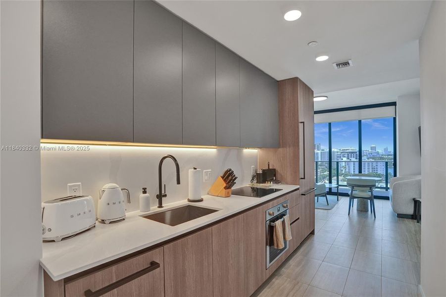 Furnished interior view inside a new home in , Miami Beach (Image 9).