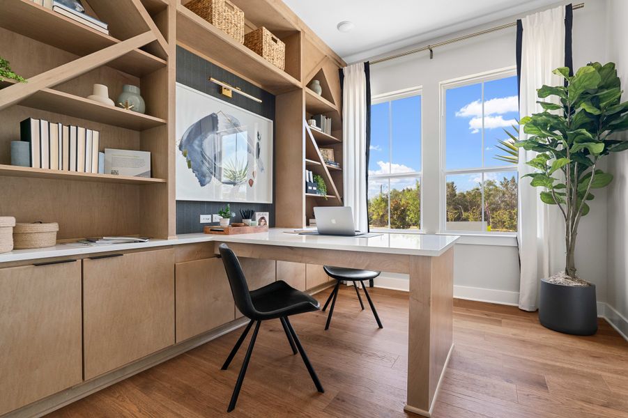 Furnished interior view inside a new home in Heritage, Dripping Springs (Image 25). Furnished interior view inside a new home in Heritage, Dripping Springs (Image 25).